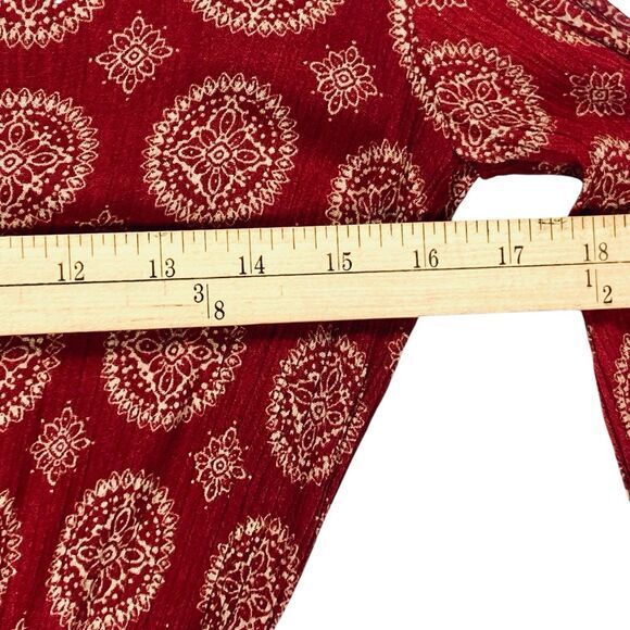 Sadie & Sage Cold Shoulder Bell Sleeve Romper S Burgundy Bohemian Beach Jumpsuit - Picture 9 of 14